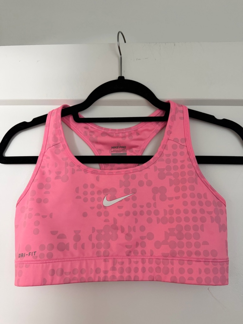 Nike Medium Support Sports Bra, Pink, Size M